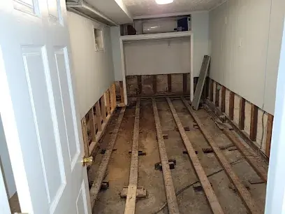 Sump-pump failure dried in a hillside basement in a White Plains, NY home