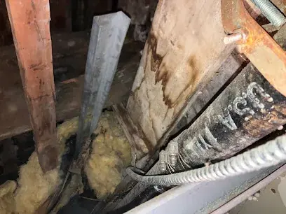 A frozen split pipe in a White Plains, NY wall cavity